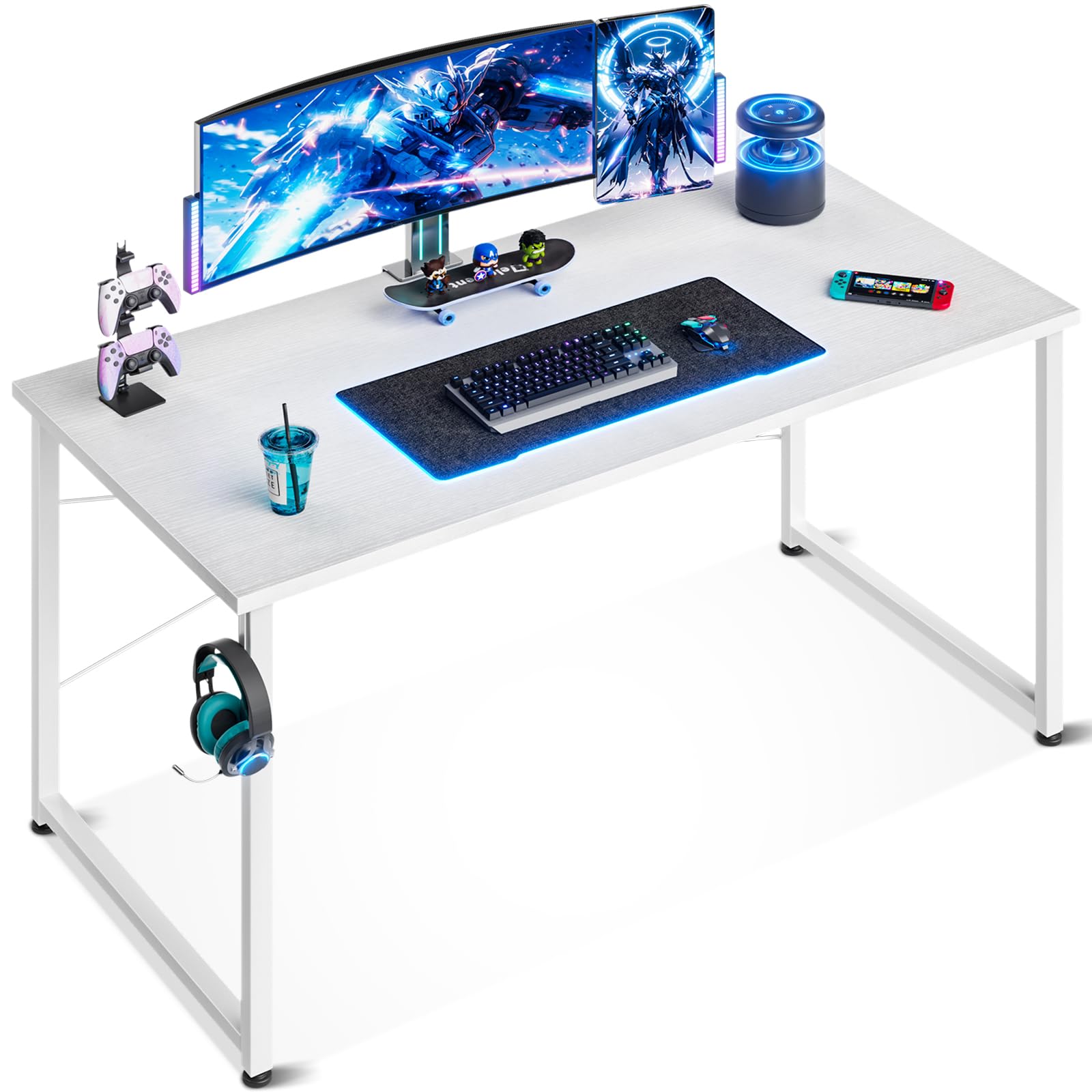 デスク ゲーミングデスク 机 pcデスク 幅120cm パソコンデスク 桌子 ゲームデスク computer desk 电脑桌 オフィスデスク 学習机 シンプル コンパクト フック 59698 7,272円