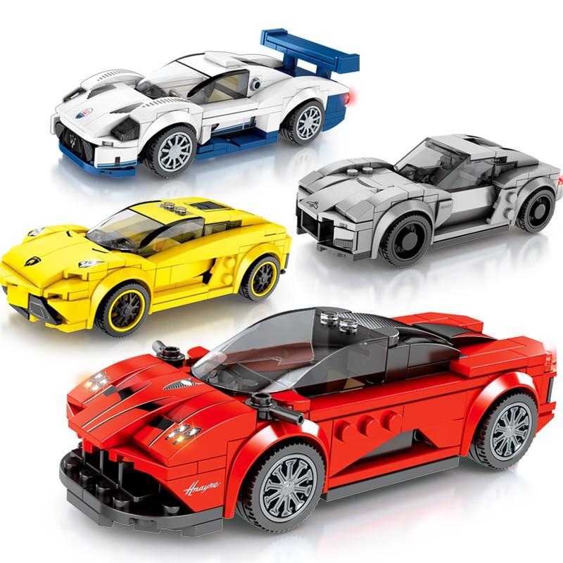 ブロック互換 レゴ 互換品 レゴスピードチャンピオン スーパースピード車 スーパーカー 4台お得セット クリスマス プレゼント ギフト 誕生日