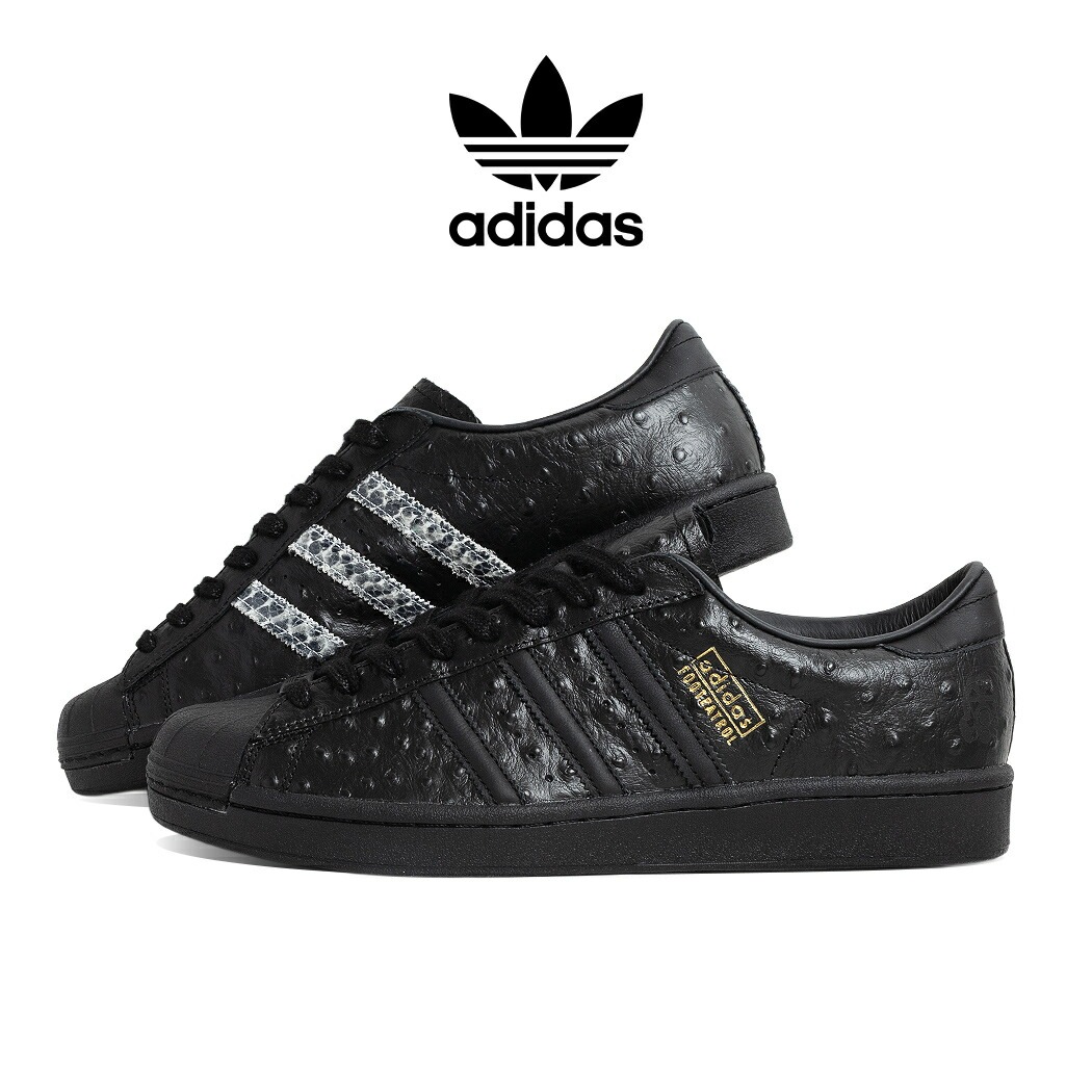 adidas アディダス SUPERSTAR VINTAGE スーパースター ビンテージ ヴィンテージ スニーカー CORE BLACK ( ブラック 黒 メンズ レザースニーカー KH9923 )