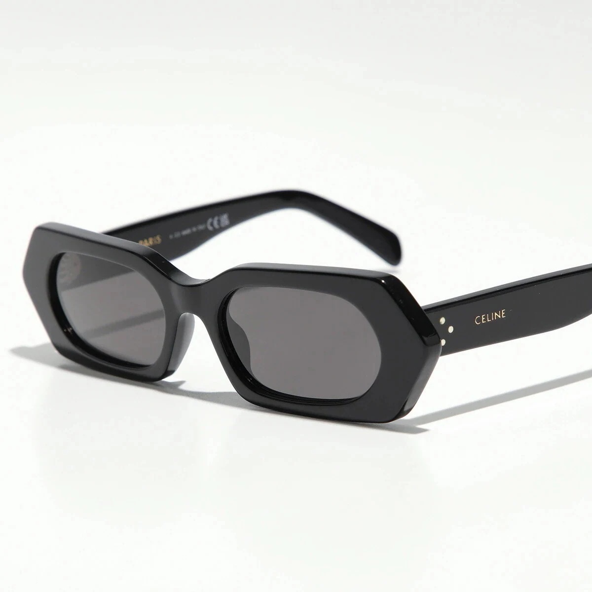 CELINE セリーヌ サングラス CL40243I レディース ポリゴン型 オーバル型 セルフレーム フルリム ロゴ アイウェア 01A