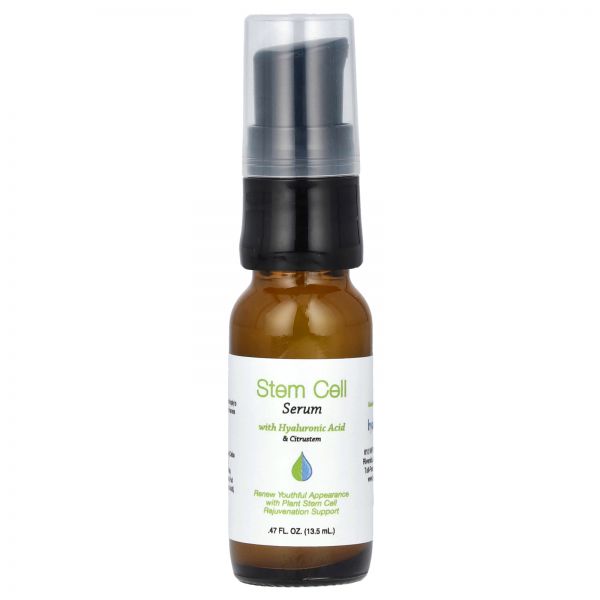 , Stem Cell Serum with Hyaluronic Acid & Citrustem, Fragrance Free, 0.47 fl oz 13.5 ml