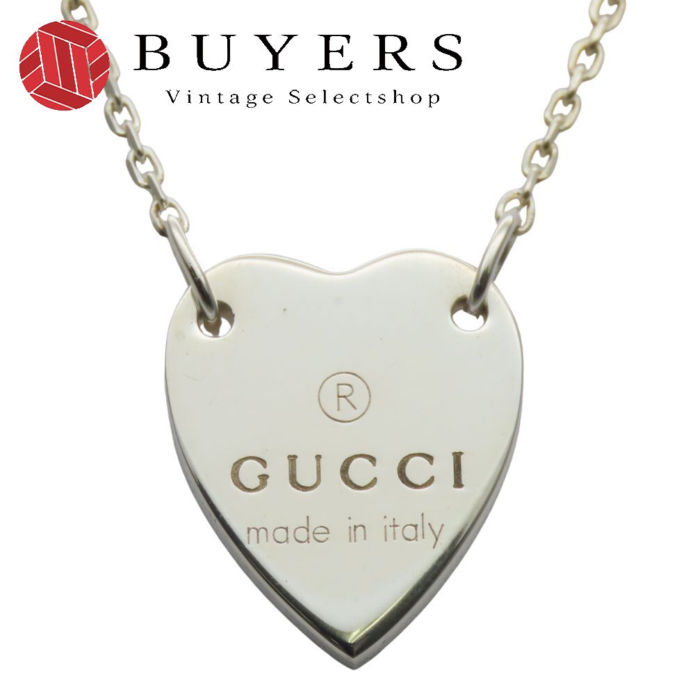 中古 ネックレス トレード プレート シルバー925 約7.9g シルバー ハート アクセサリー ペンダント レディース 女性