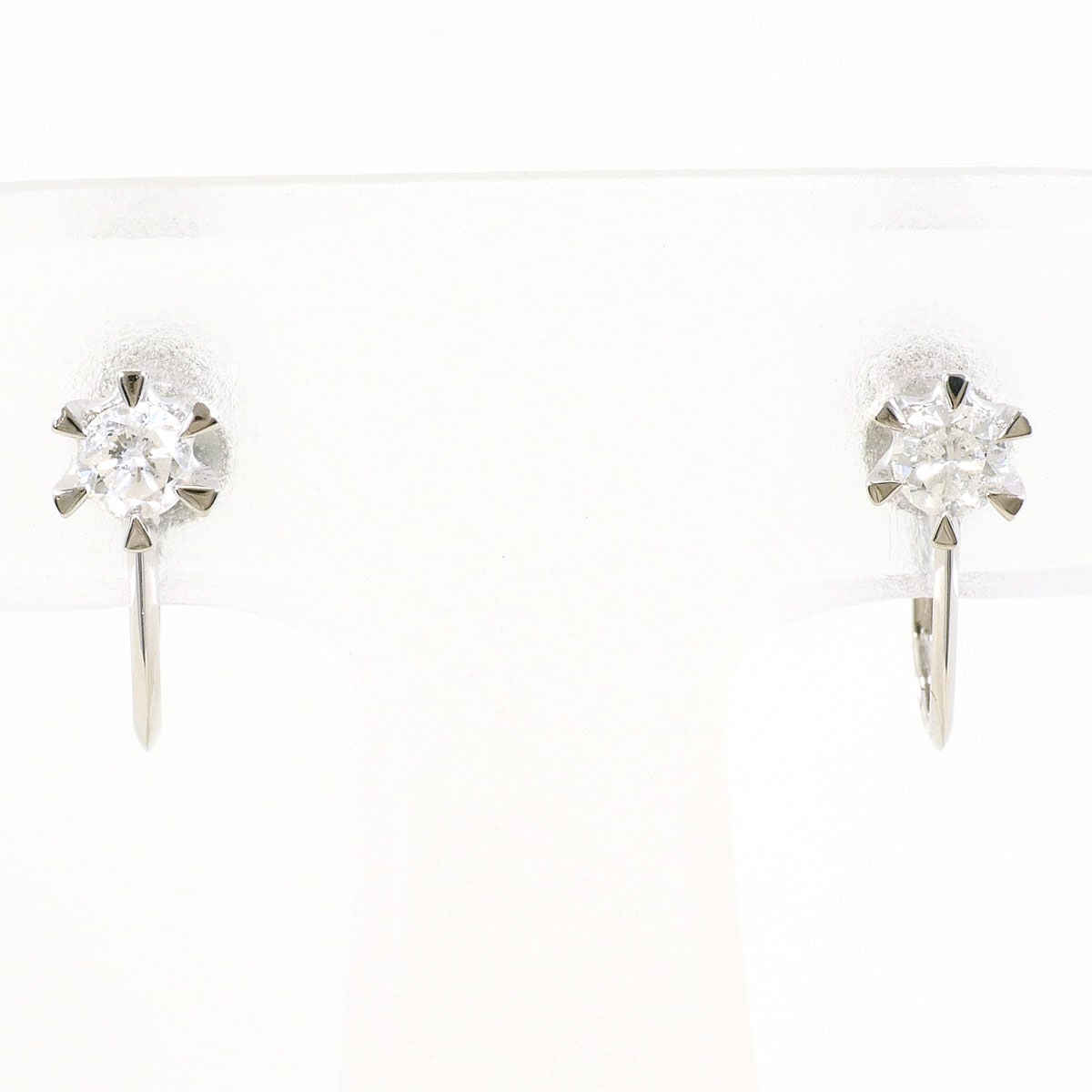 PT900 プラチナ イヤリング ダイヤモンド 0.15 ct 総重量約1.6g 中古