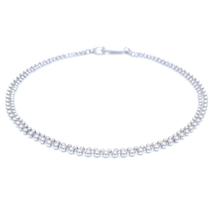 ボールチェーン ブレスレット 18cm Pt850プラチナ/293378【中古】