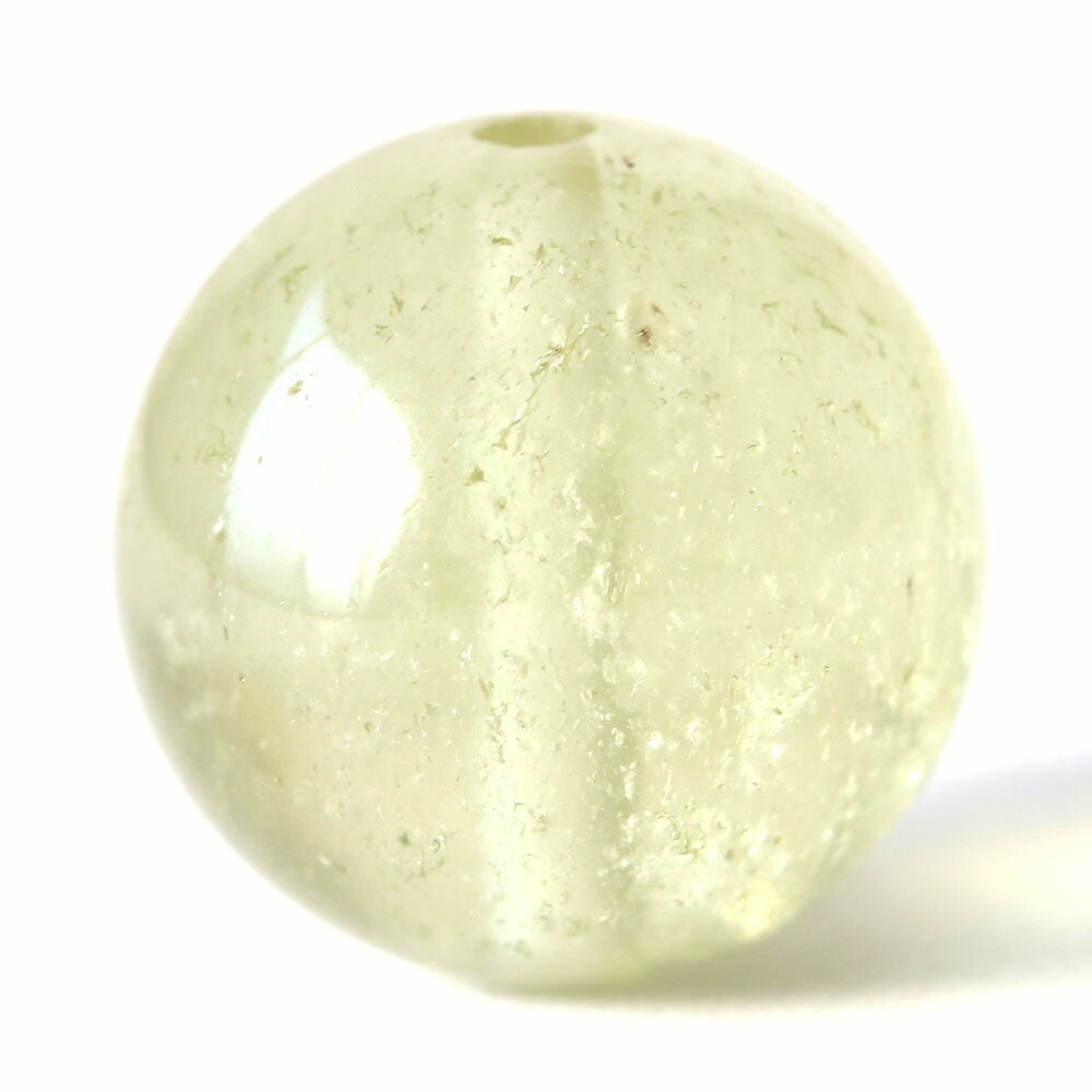 「1点もの 現品」 1粒売り リビアングラス 10mm (実寸10.7mm) パワーストーン バラ売り 天然石 パワーストーン ばら売り ビーズ 穴あき 1玉売り アクセサリー zz000244-q