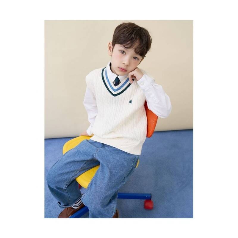 ビーンポールキッズ BEANPOLE KIDS クラシックケーブルニットベスト アイボリー (BI6151UE10) BI6151UE10 344355