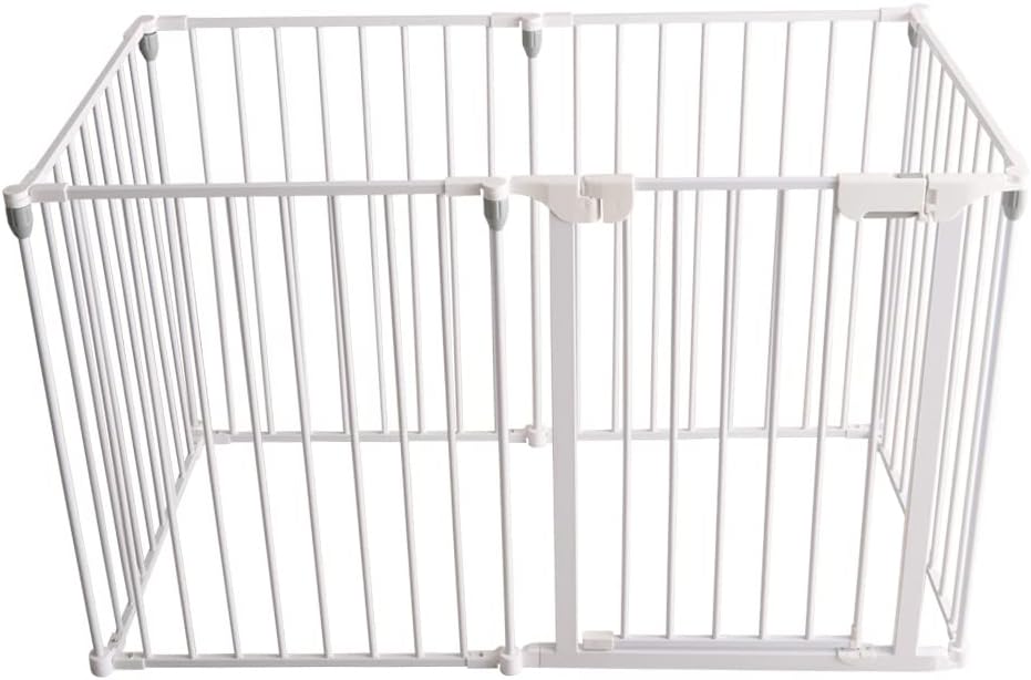 Petrasia ペット用サークル ドア付 折りたたみ可能 フェンス 室内 屋外 広い ケージ ゲート 犬 猫 うさぎ ウサギ 飼育 プレイサークル バリア ゲート Pecocochi