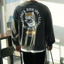 WMLヘルメットオオカミプリントスウェットシャツ