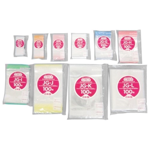 ミニグリップ　ジョイグリップスペック　JG-L　480×340×0.04mm　透明　100枚×8袋ケース販売お得用【メーカー直送・代引き不可】