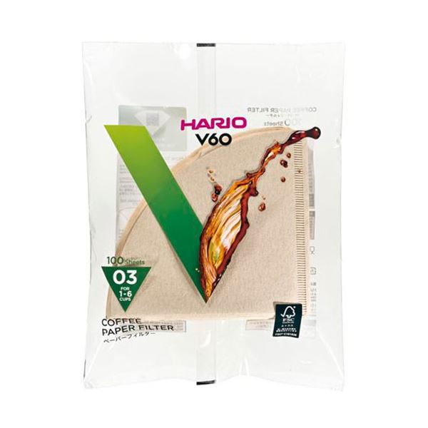 [5セット] HARIO V60用ペーパーフィルター03M 1～6杯用 100枚入 VCF-03-100MX5