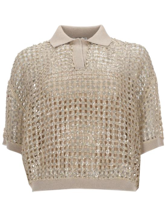 BRUNELLO CUCINELLI Women Polo Shirts MCBR11805 C3999 BEIGE