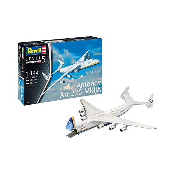 Revell RV04958 Antonov An-225 Mrija， Flugzeugmodellbausatz 1:144， 58，7 cm Plastic Model kit， Various