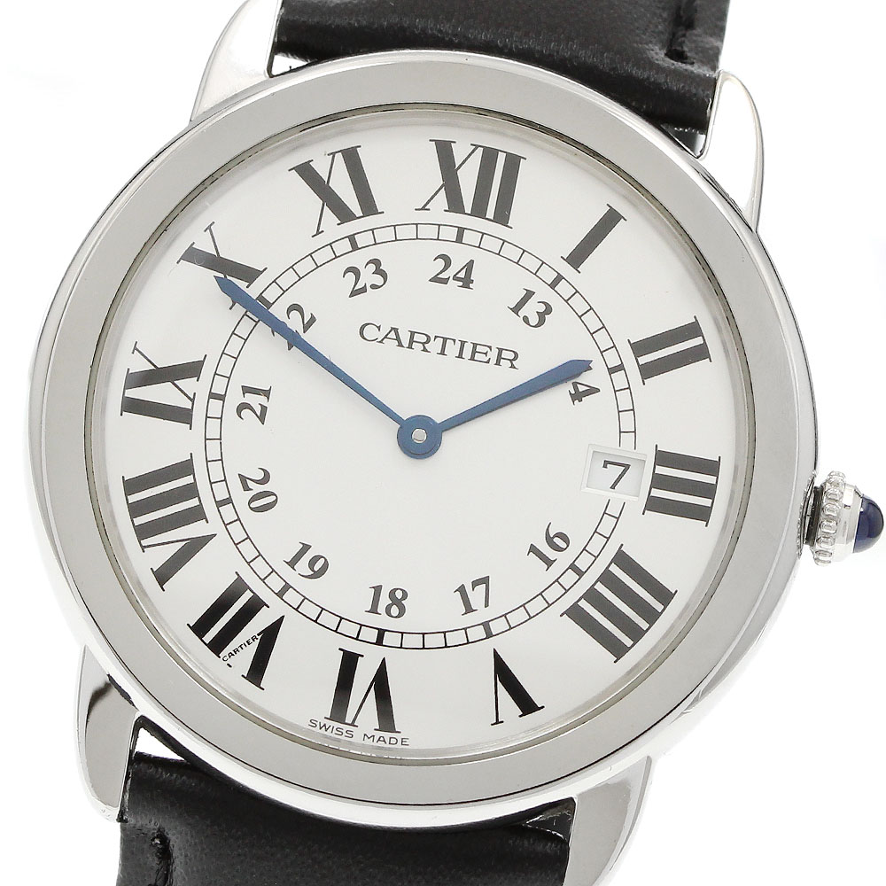 カルティエ CARTIER W6700255 ロンドソロLM デイト クォーツ メンズ _960839【中古】