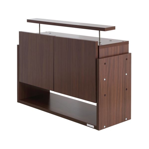 コレクションケース/収納棚 ワイド 専用上置き (ロータイプ 奥行29cm用 ブラウン) 幅83.1cm 本体別売 (組立品)
