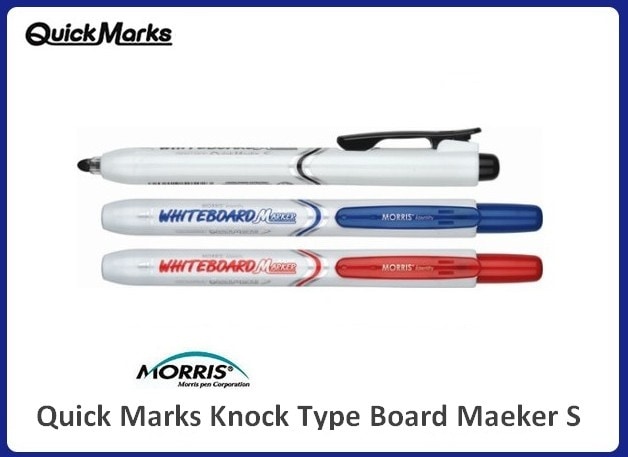 Quick marks Knock type board marker 3 color S size atented one touch knock type 1000 meter long Easy and clean 12 ea