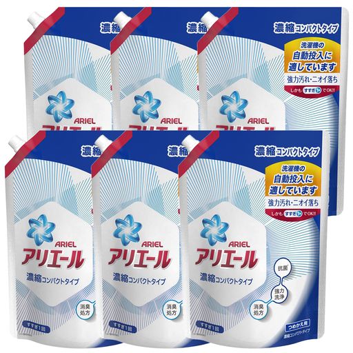 【ケース販売】アリエール フレッシュクリーンの香り 洗濯用合成洗剤 1000g×6袋