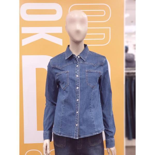 セーブゾーン02 )春の女性スパンデックスデニムシャツ NSMD11 (E45269252)