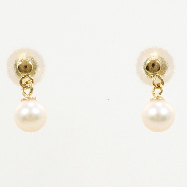 K18 18金 YG ピアス パール(真珠) 総重量約0.4g ジュエリー 中古