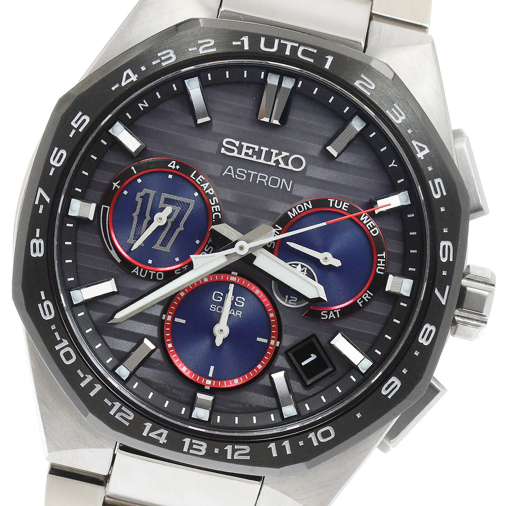 セイコー SEIKO SBXC141/5X53-0CF0 アストロン ネクスター 大谷翔平 2023 クロノグラフ ソーラー電波 メンズ 美品 箱・保証書付き_956533【中古】