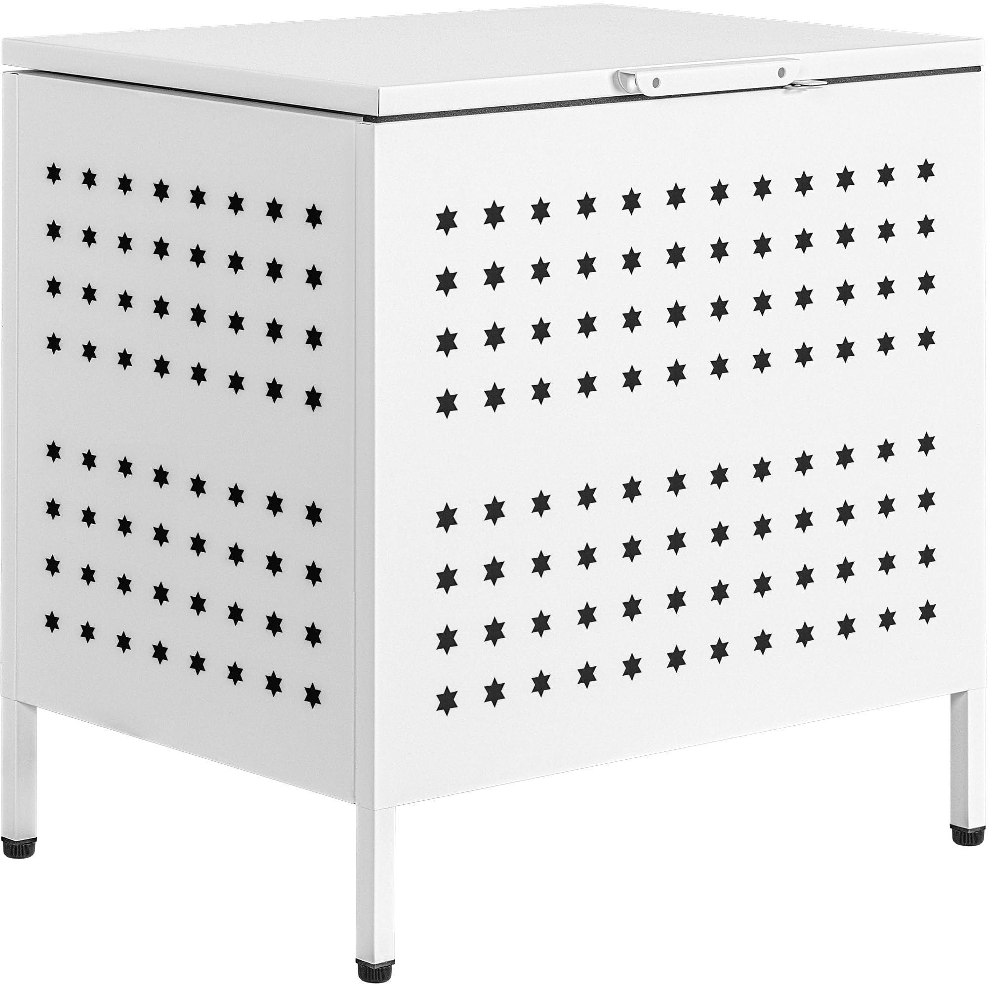 ゴミ箱 屋外 175L 家庭用 キッチンに最適 ゴミステーション 大型 ごみ収集ボックス ゴミ荒らし防止 ダストボックス キッチンでの分別に最適 ゴミ箱 ふた付き スペースを有効活用 (六芒星 組立式