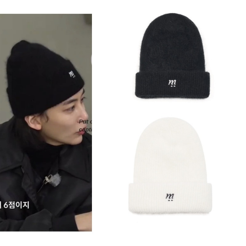 【SEVENTEEN ジョンハン着用】mii LOGO Angora beanie ニット帽