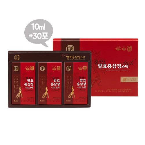 韓国農協韓参印（ハンサムイン）*紅参＆発酵高麗紅参精スティック*(10mlスティック)10包3箱(30日分)