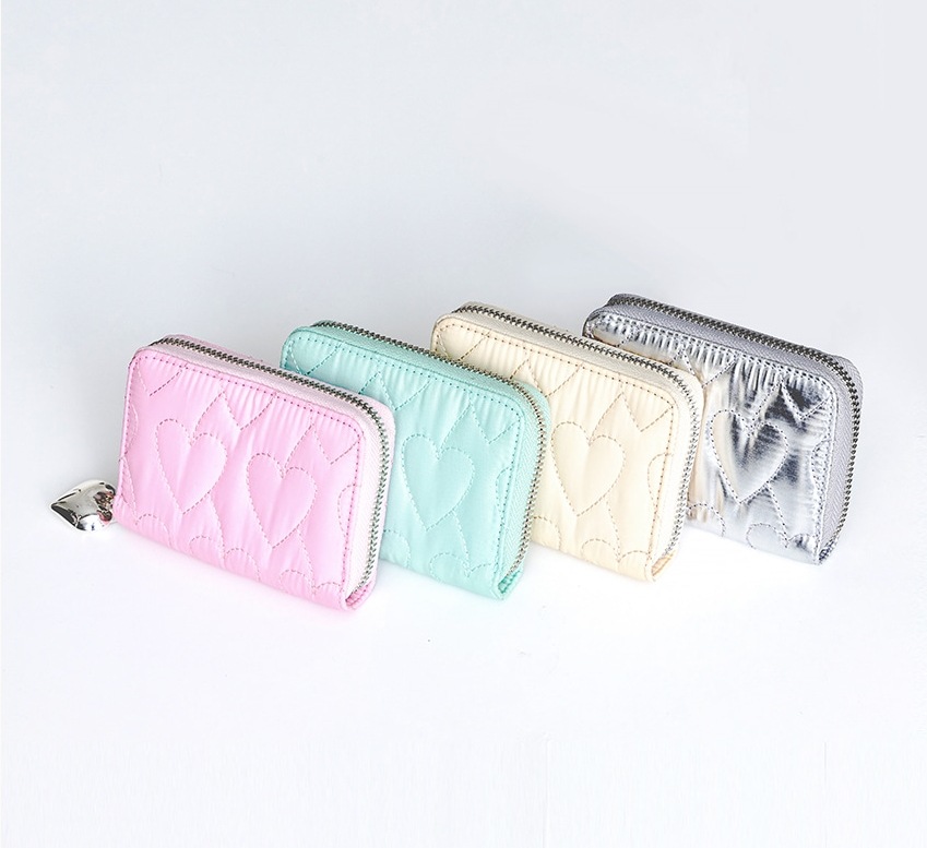Heart Quilting Wallet 4色