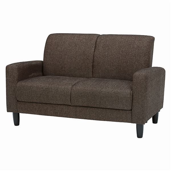 ベーシックソファー [2人掛け] ブラウン 肘付き 背面取付式 19,973円