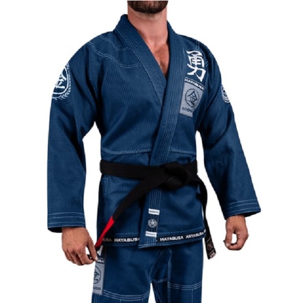 はやぶさゴーードー3ネイビーゴールドウィーブBJJ GIブラジル正規品柔術制服