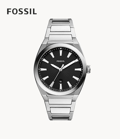 フォッシル FOSSIL 腕時計 EVERETT 三針デイト ステンレススチールウォッチ FS5821 メンズ アナログ 正規品
