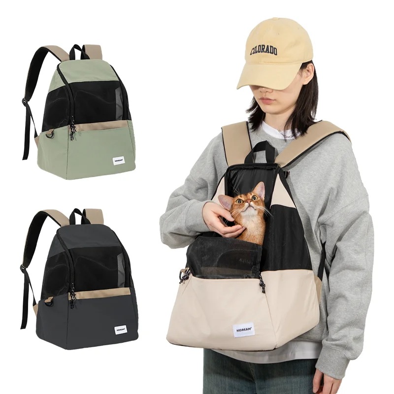 子猫-通気性のある軽量の猫のバックパック,猫と犬のための屋外旅行輸送バッグ,ペットのアクセサリー