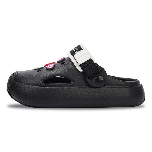 キッズボンボンクロッグブラックEL4C074BLK