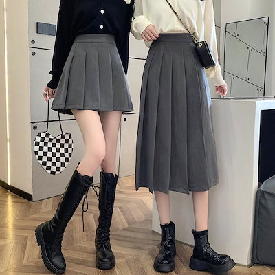 Qoo10] グレープリーツスカート スカート レディ : レディース服