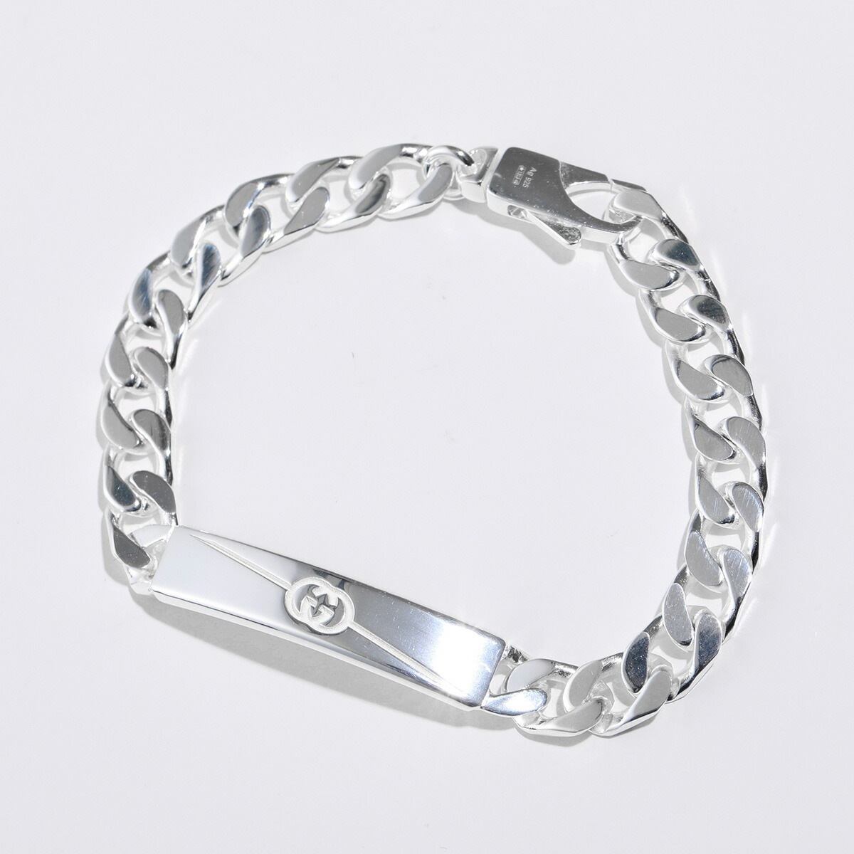 GUCCI グッチ ブレスレット TAG タグ 774054 J8400 メンズ ダイアゴナル インターロッキングG チェーン アクセサリー 8106/SILVER