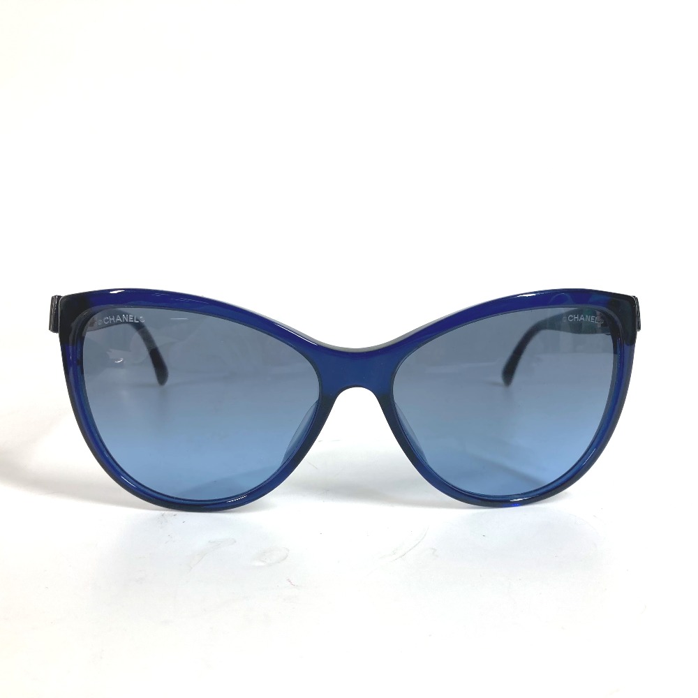 サングラス 5281-Q りぼん リボン CC ココマーク 眼鏡 メガネ アイウェア プラスチック ネイビー