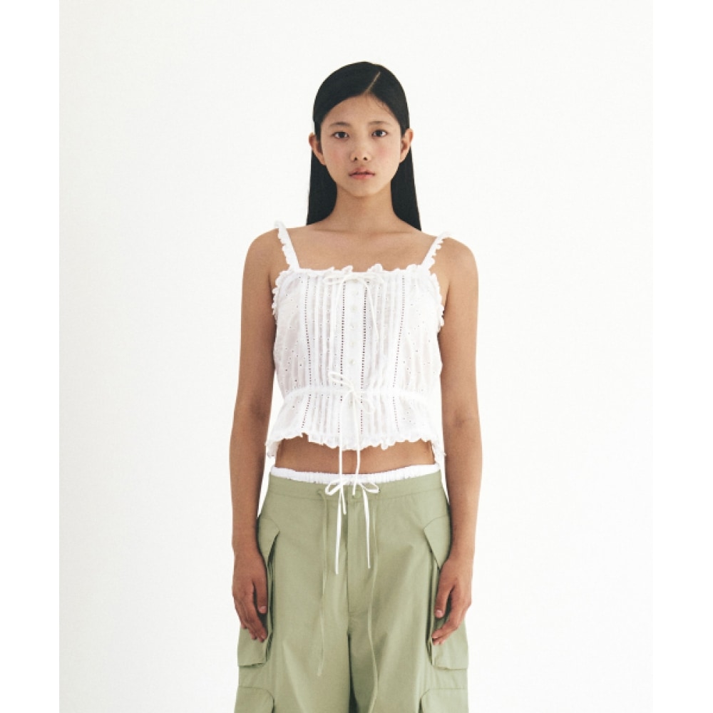 グローブコージーレースノースリーブ_ホワイト