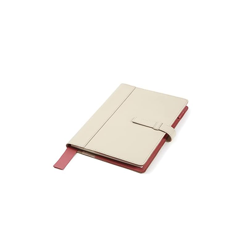 Lightex ノートカバー A5サイズ ほぼ日対応 カズン対応 牛本革 バイカラー 手帳カバー cv-monoleather (ベージュ)
