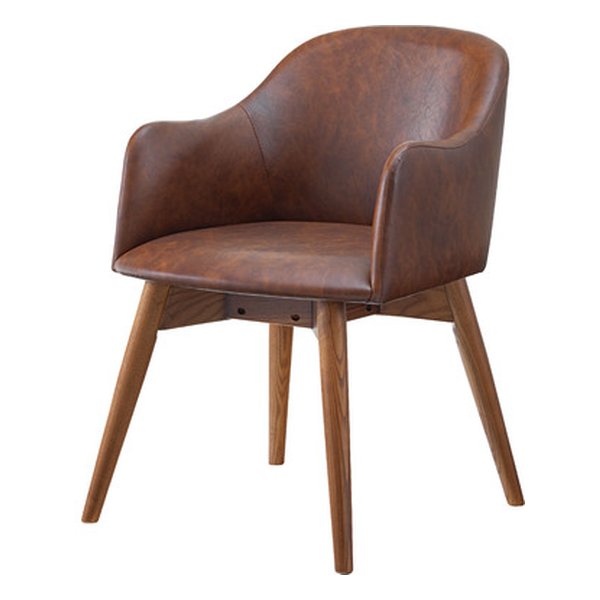 カラメリ チェア ブラウン/ダークブラウン 幅50×奥行き55×高さ73×座面高43cm KRM-010DBB