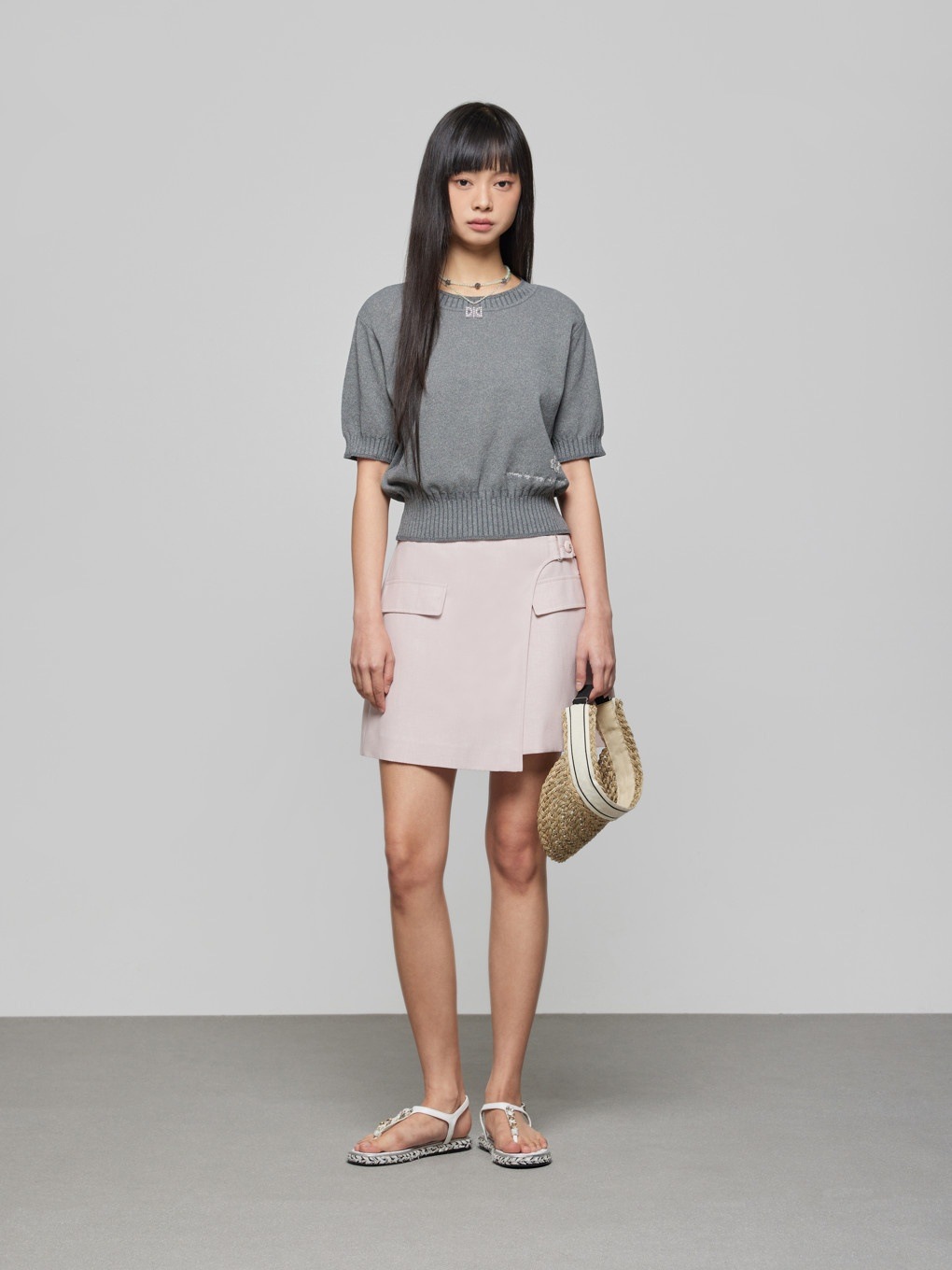 DEWL リネンブレンドキュロットショーツ