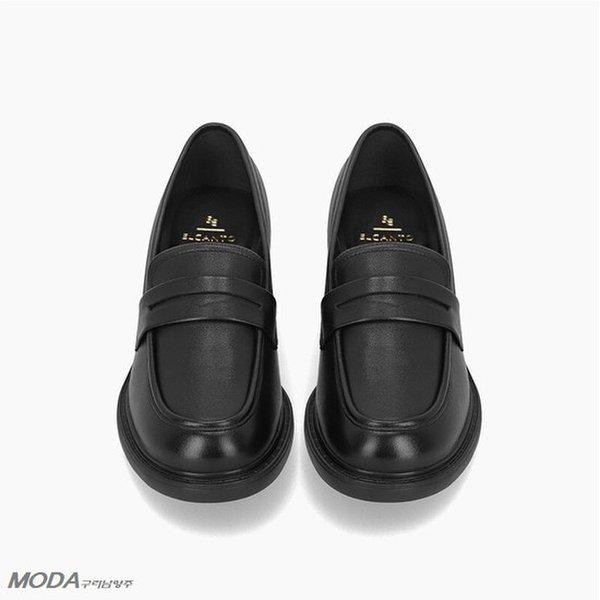 軽量クッションヒールローファーチャンキー女性ローファー1XWD43XE_GN
