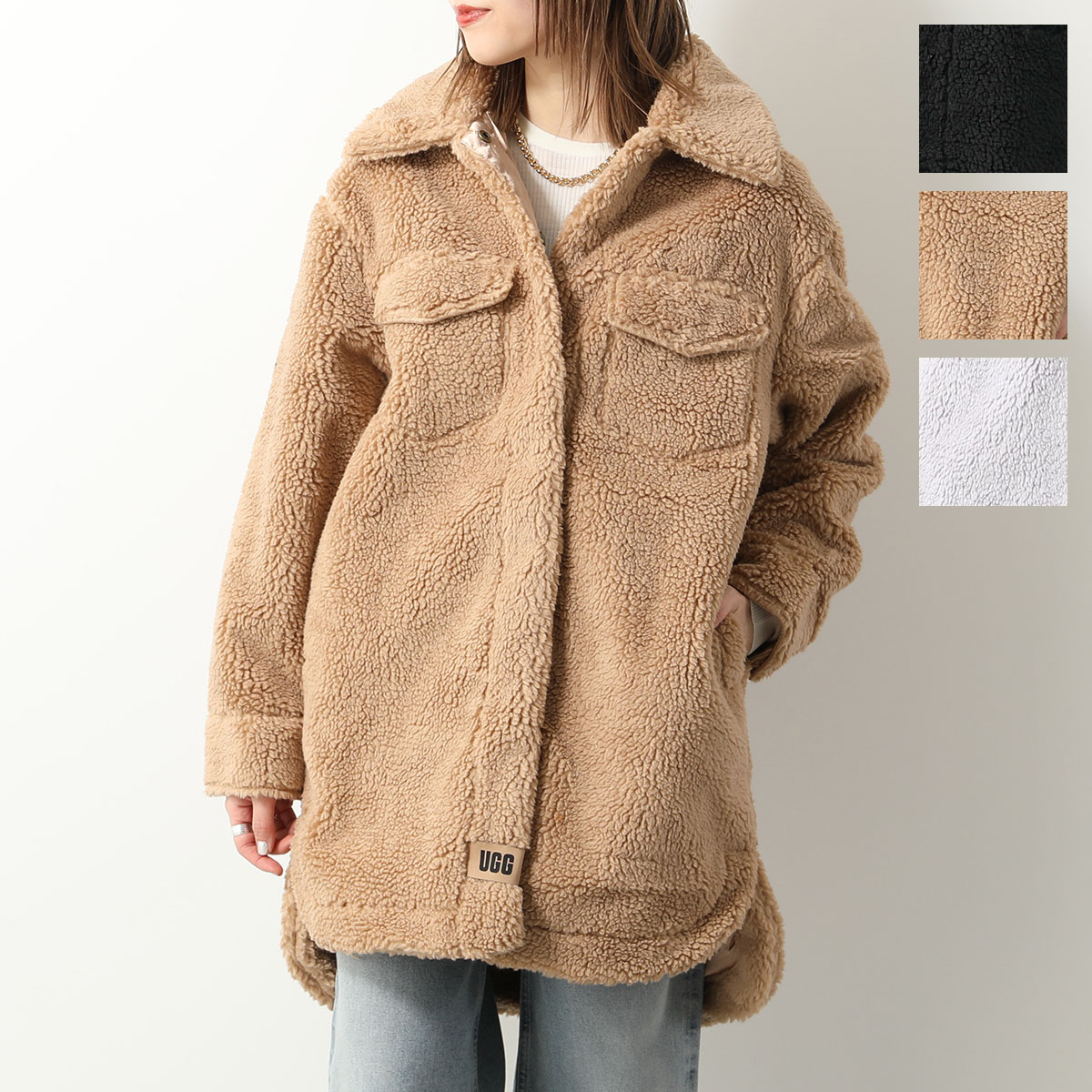 UGG アグ シャツジャケット FRANKIE UGGFLUFF SHIRT JACKET 1144453 レディース フェイクファー ボア オーバーサイズ コート カラー3色