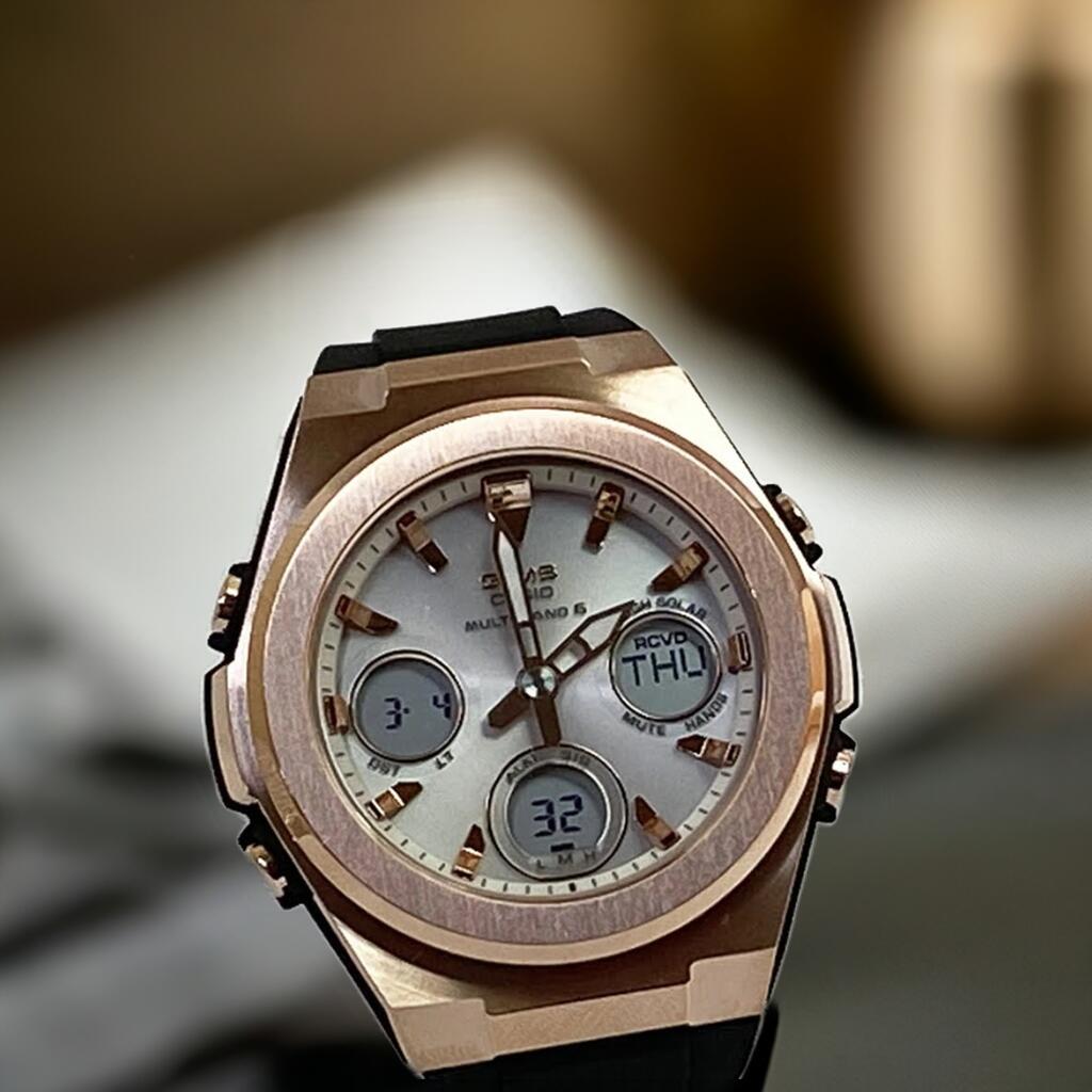 BABY-G カシオ 腕時計 ベビージー 電波ソーラーMSG-W600G-1AJF レディース ソーラー電波プレゼント腕時計 ラッピング無料 ブラック 黒 baby-g 国内正規品 新品 メッセ