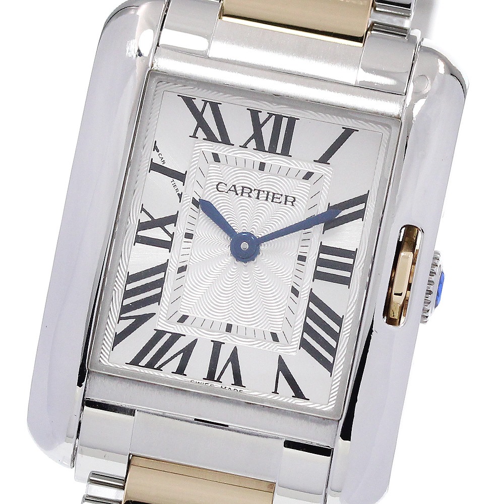 カルティエ CARTIER W5310046 タンクアングレーズSM クォーツ レディース _862637【中古】