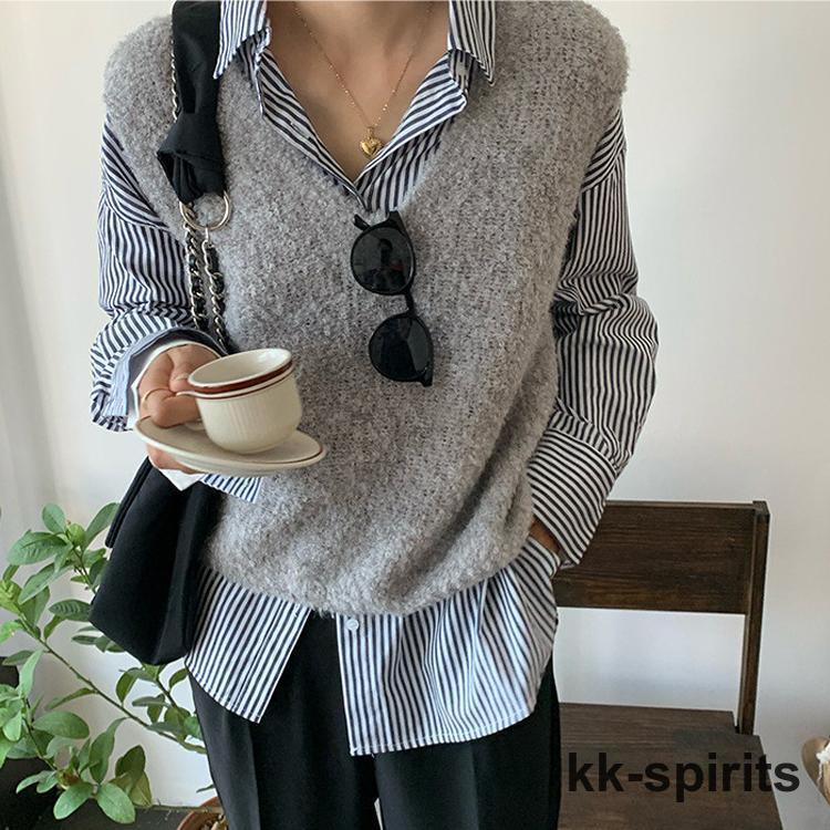 春秋冬 ニットベスト レディースニットベスト ビジネス セーター カジュアル Vネック 洗える ビジネスベスト 女性 インナー ニットチョッキ