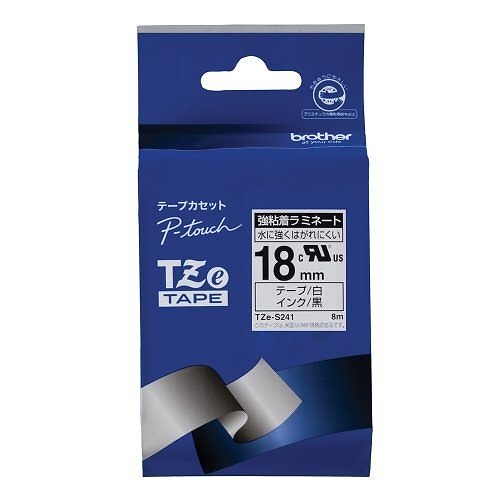 （まとめ買い）ピータッチテープ18mm白/黒 TZE-S241 00009896 [x3]