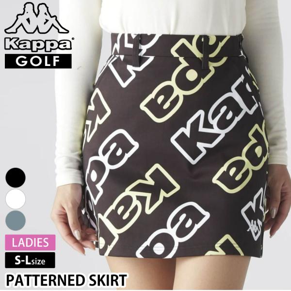 Kappa カッパ ゴルフウェア スカート レディース ポケット付き ミニ タイトスカート 短め 総柄 2024fw