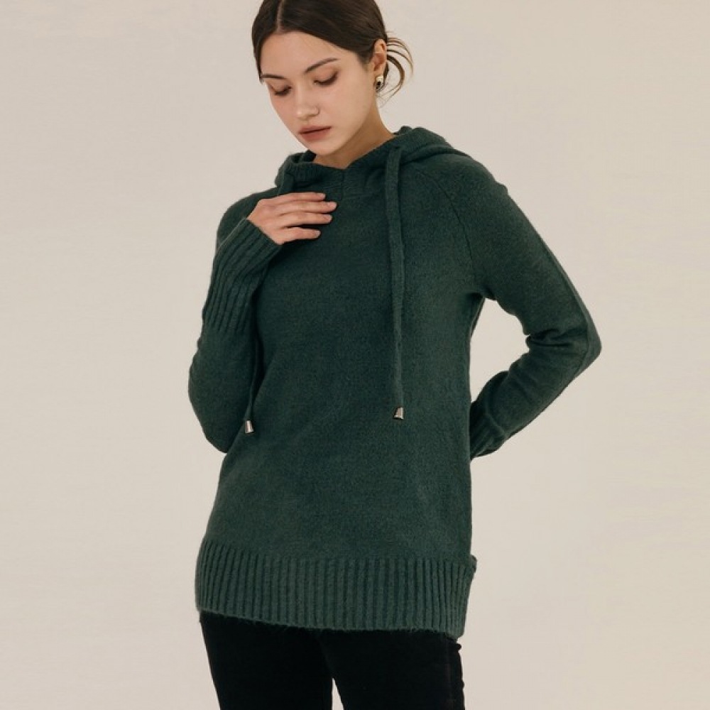 (マックスカルティッジオ) ワイドリブ長袖フード付きニット