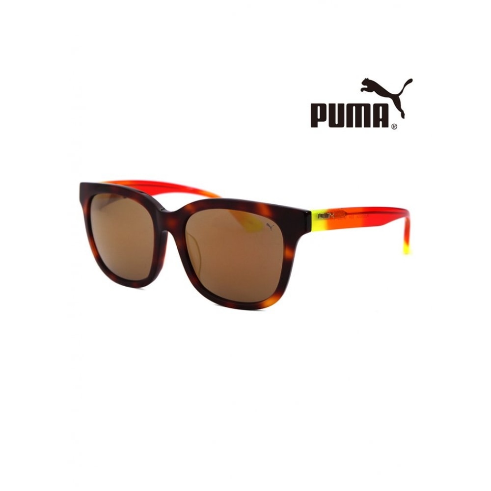 Puma PU0083SK 004 スクエアホーンリムオーバーアジアンフィットミラーサングラス