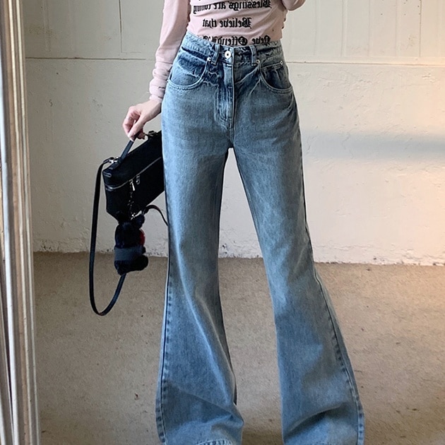 ボトムス パンツ ズボン デニムパンツ ジーンズ ロングパンツ ポケット デニム ベルボトム かわいい 大人可愛い きれいめ シンプル カジュアル 上品 おしゃれ かっこい 大人女子 こなれ感 レトロ