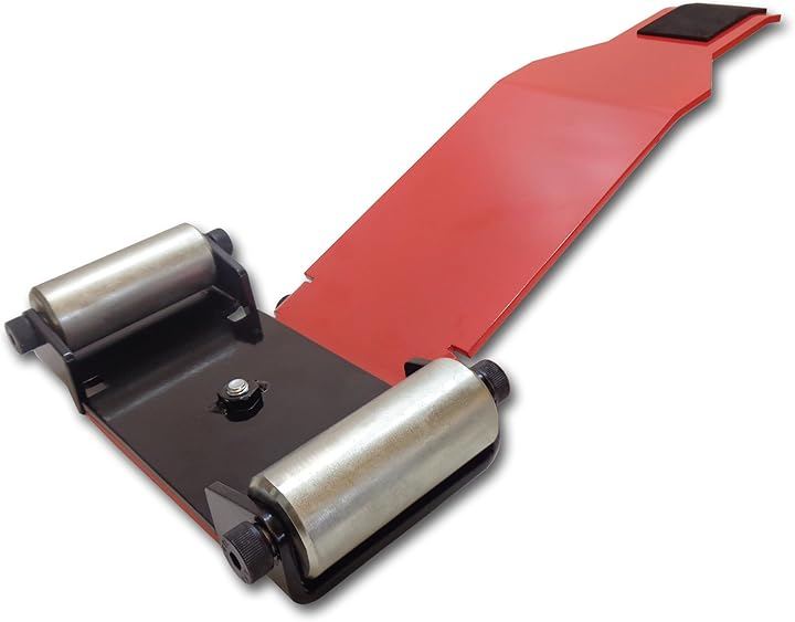 手動式 タイヤリフター スチールローラー ホイールリフター ローラープレート タイヤ交換 補助具 補助器具 補助工具 (レッドブラック)